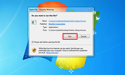 Run installer